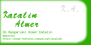 katalin almer business card